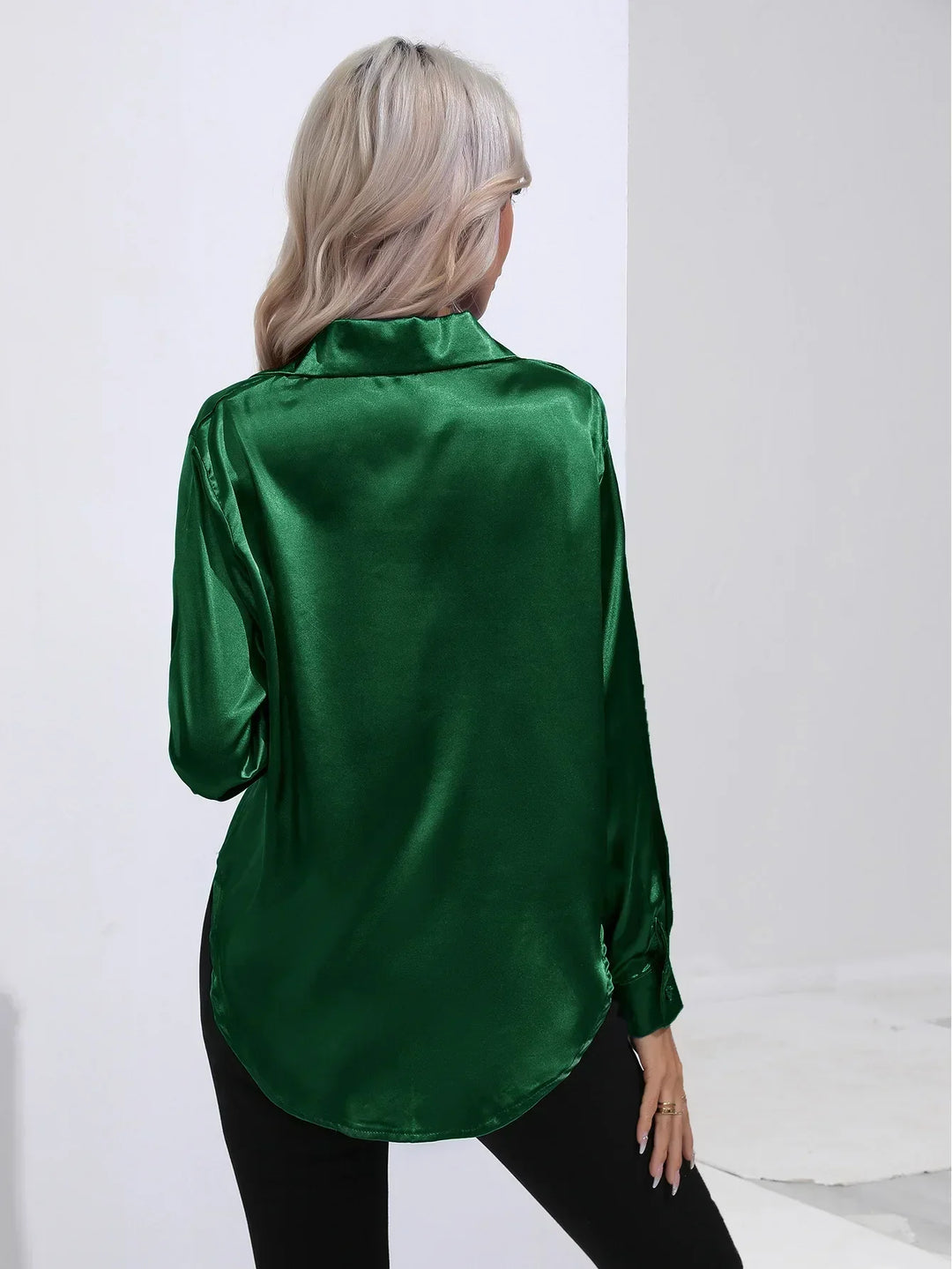 Calista | Satin Long Sleeve Blouse