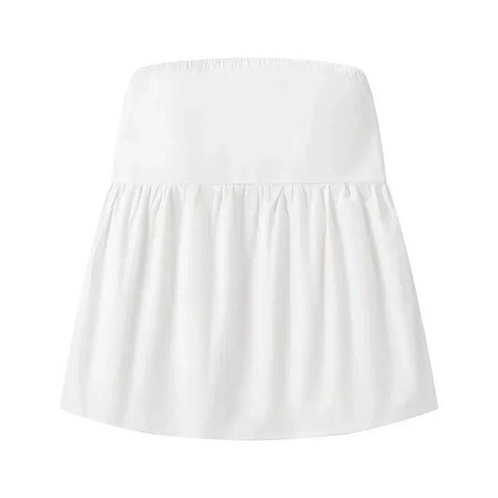 Monica Secrets | Peplum Top - Strapless Design - Fitted - Flared Fit