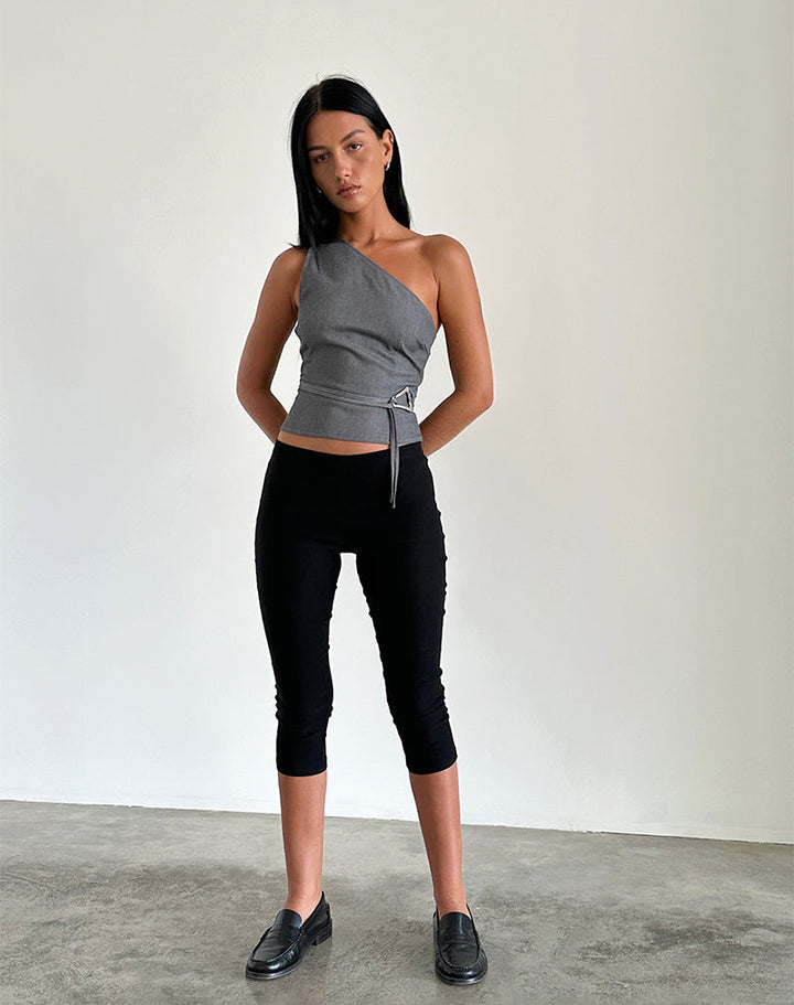 Monica Secrets | One-Shoulder Top With Stylish Waistband