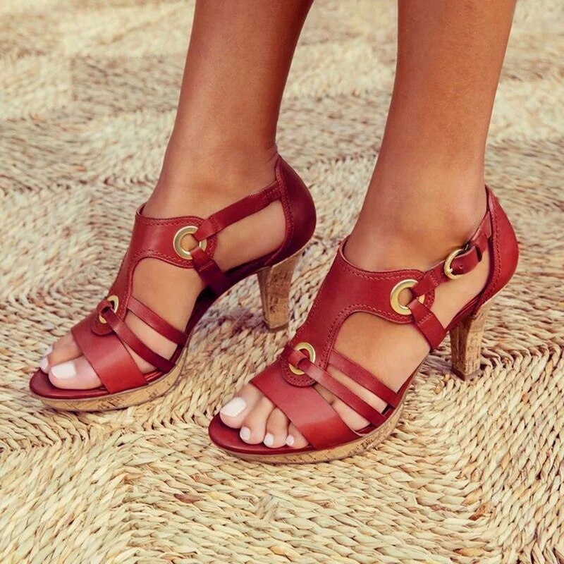 Mireille | Strappy Block Heels