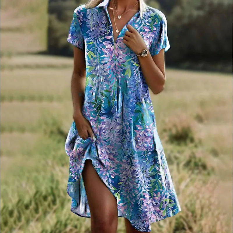 Elena | V-Neck Buttoned Dress