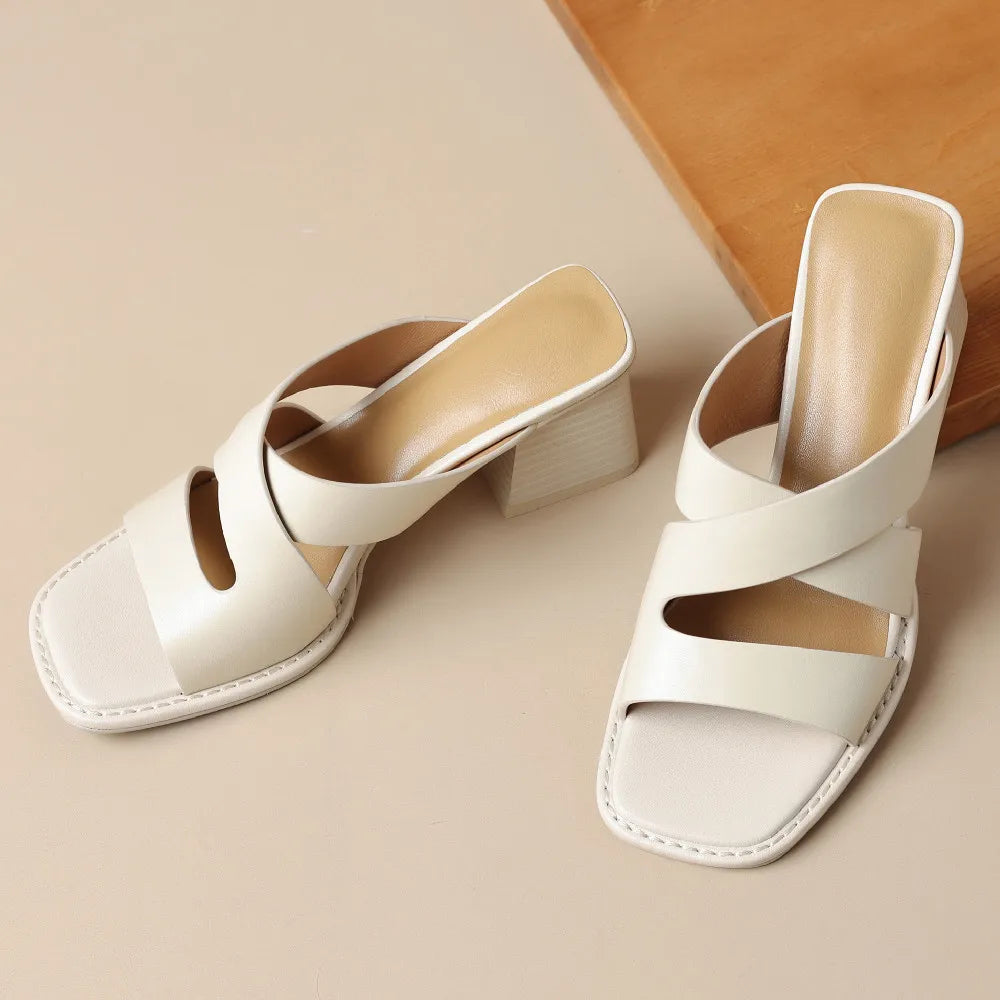 Luna | Leather Heels