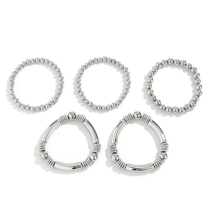 5pc Beaded Bracelet Stack Set