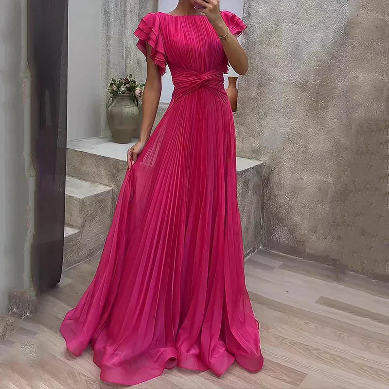 Maris | Pleated Evening Dress