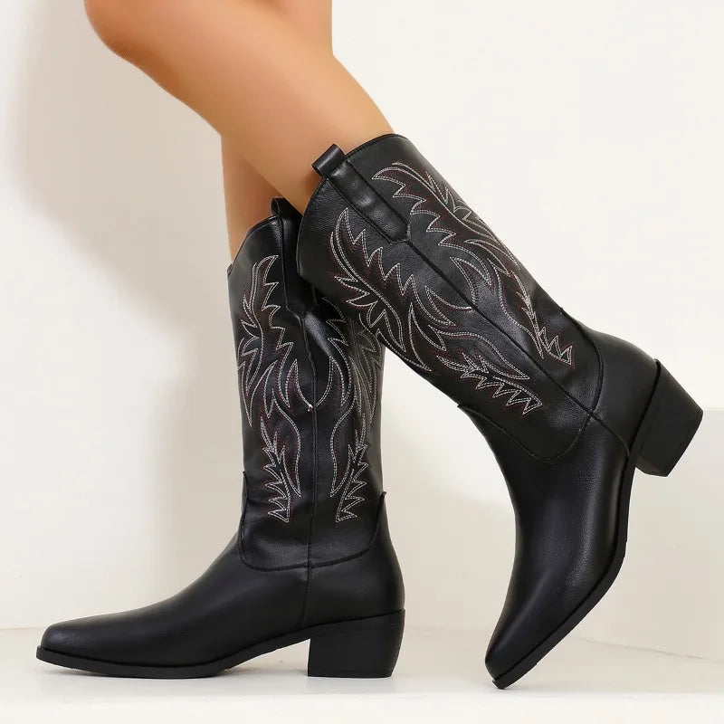 Luna | Western Leather Boots