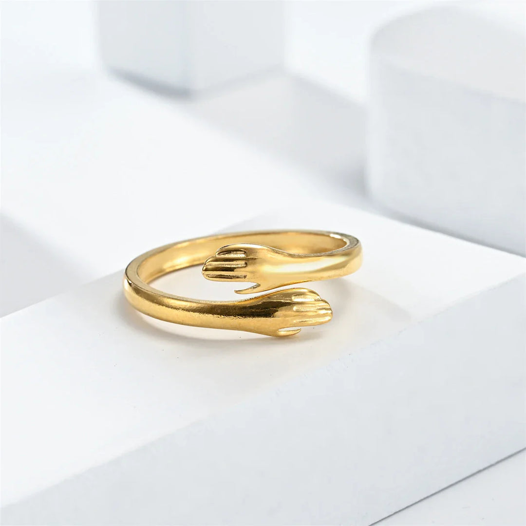 Love Warm Embrace Hug Ring