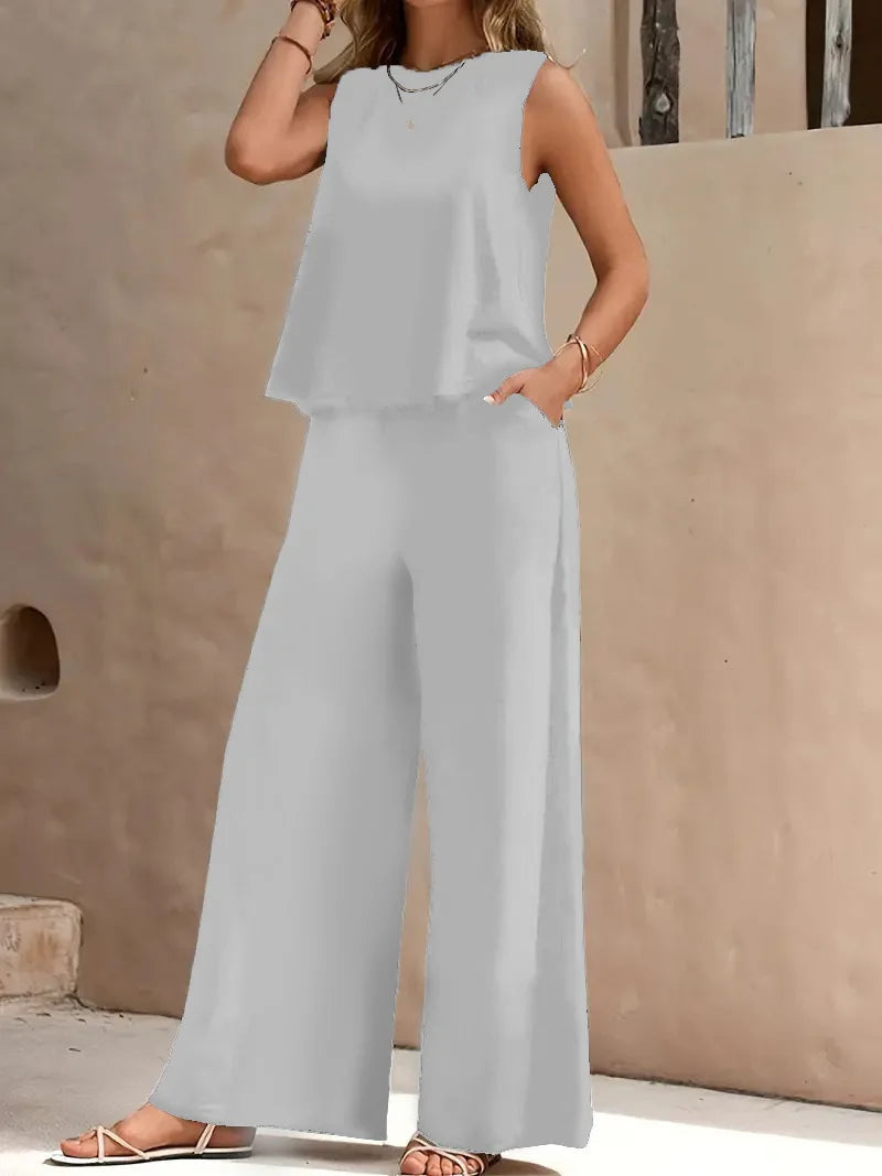 Isolde | Sleeveless Two-Piece Set