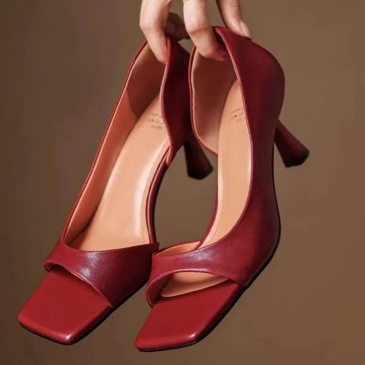 Evelyn | Leather Heels