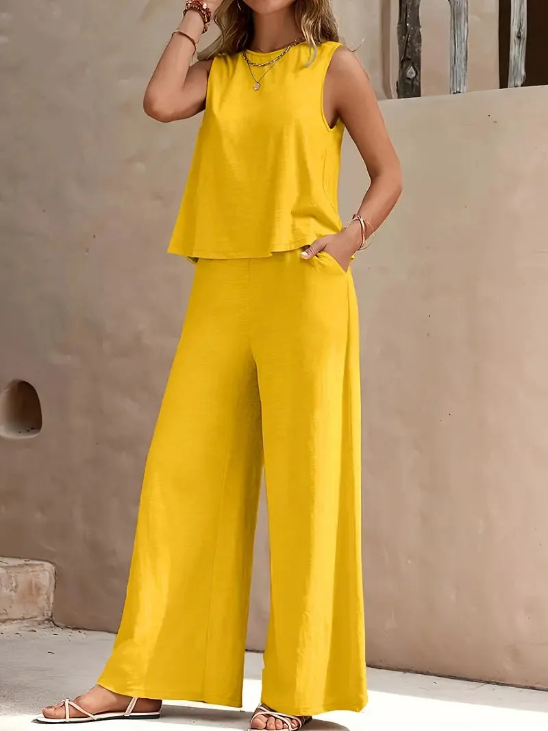 Isolde | Sleeveless Two-Piece Set