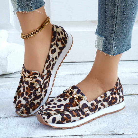 Monica Secrets | Leopard Print Loafers