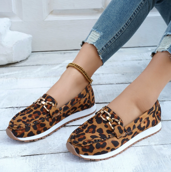 Monica Secrets | Leopard Print Loafers