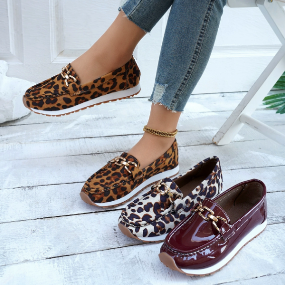 Monica Secrets | Leopard Print Loafers