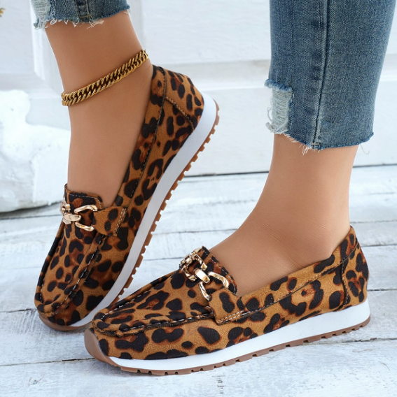Monica Secrets | Leopard Print Loafers