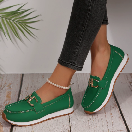 Monica Secrets | Colorful Buckle Loafers