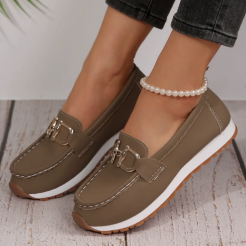 Monica Secrets | Colorful Buckle Loafers