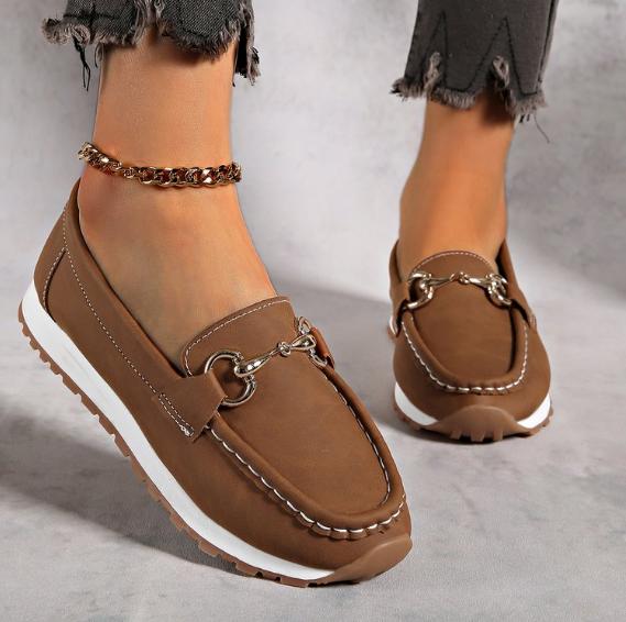 Monica Secrets | Flat Buckle Loafers