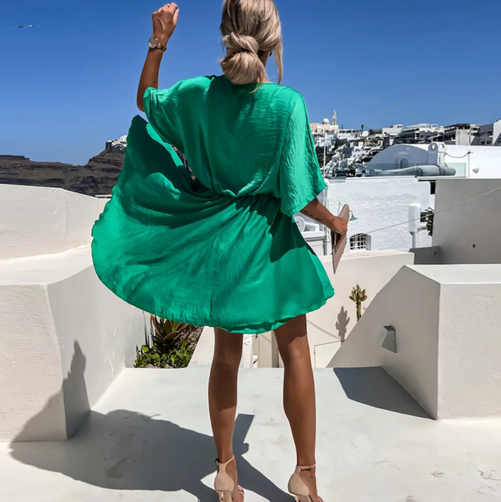 Monica Secrets | Chic Summer High Waist Mini Dress