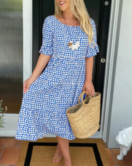 Althea | Short-Sleeve Midi Dress