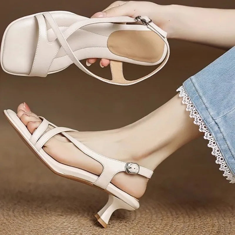 Lila | Leather Heels