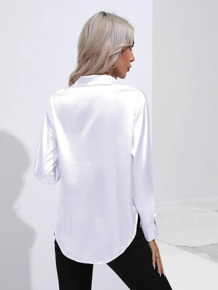 Calista | Satin Long Sleeve Blouse