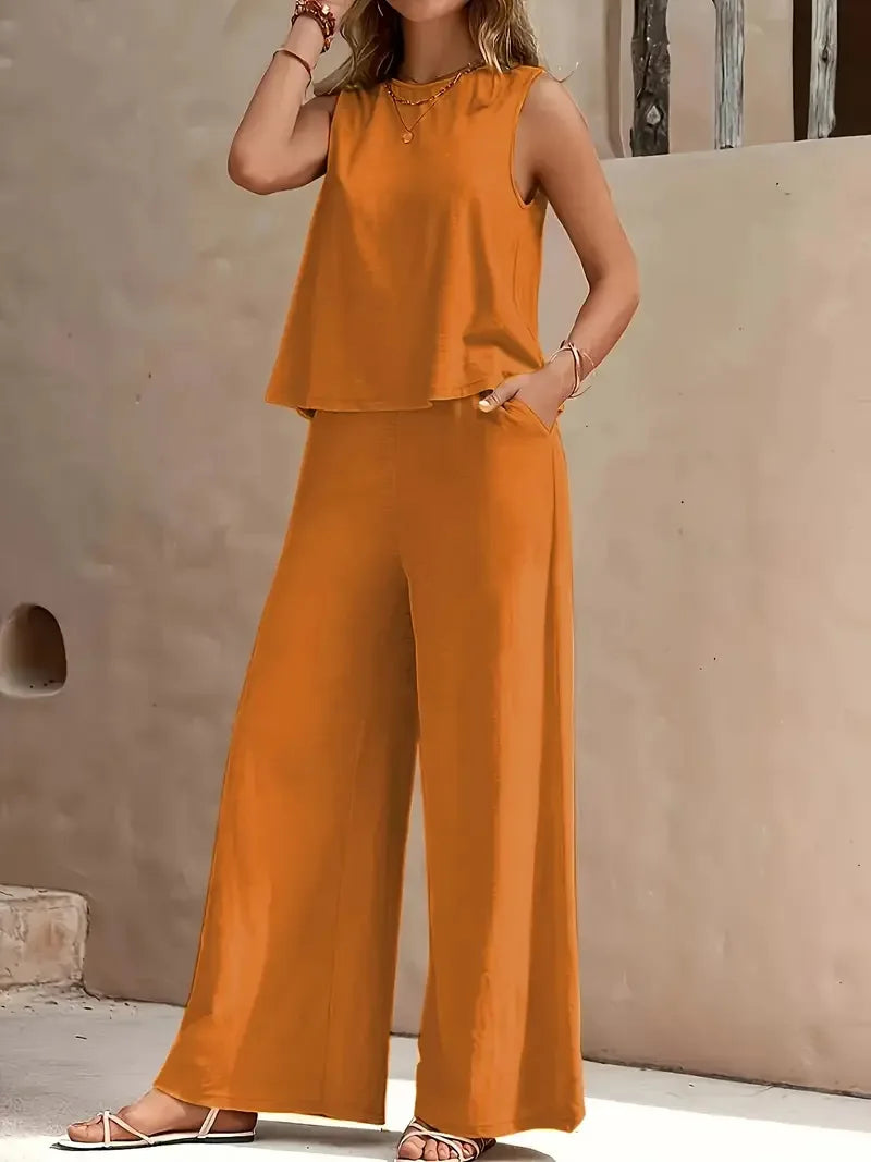 Isolde | Sleeveless Two-Piece Set