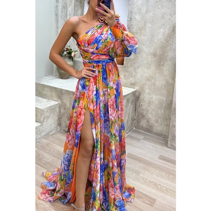 Marisol | One-Shoulder Floral Dress