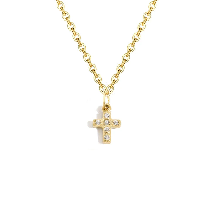 Dainty Zircon Letter Initial, Number, Symbol Chain Necklace
