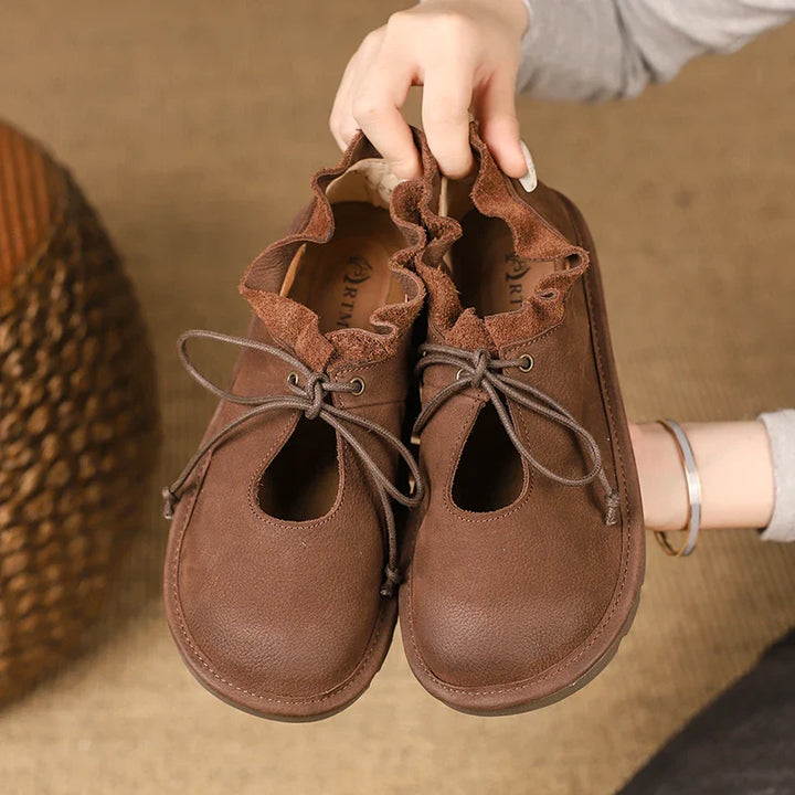 Nora | Leather Flats