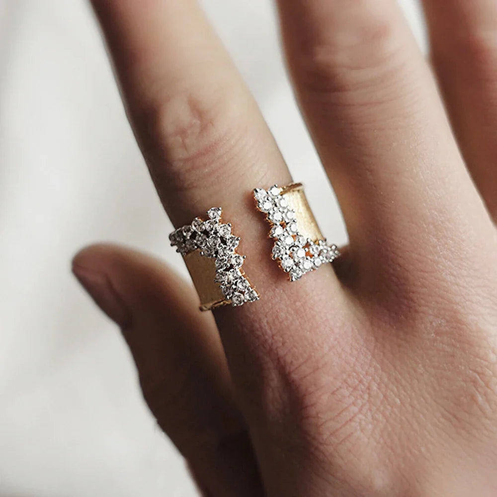 Bold Diamond Sparkle Open Ring