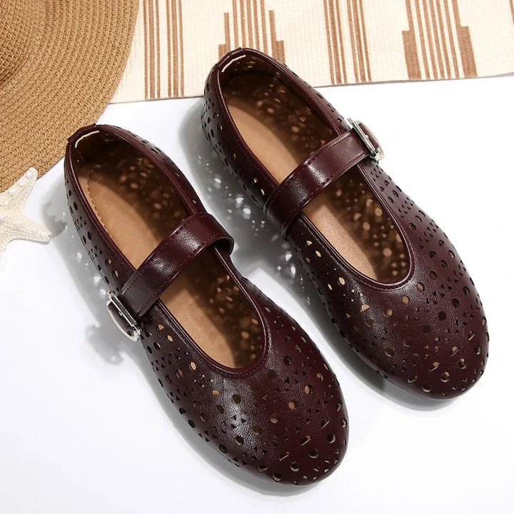 Monica Secrets | Leather Flats