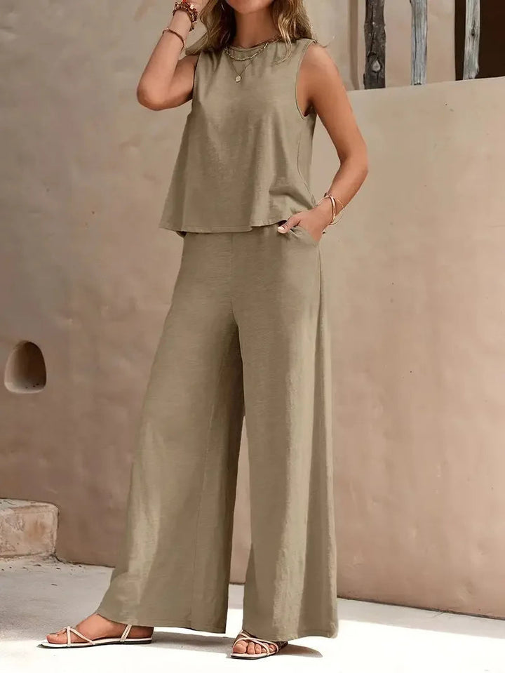 Isolde | Sleeveless Two-Piece Set