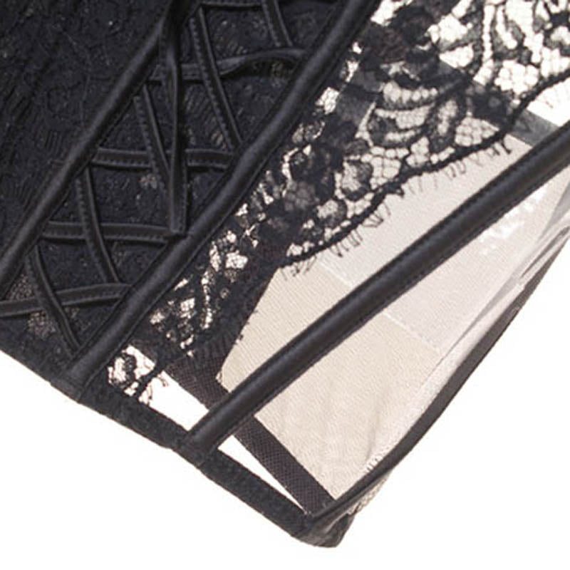 Monica Secrets | Women's Corset Top – Lace Details – Reinforced Fit – Lace-up Closure – Elegant Design