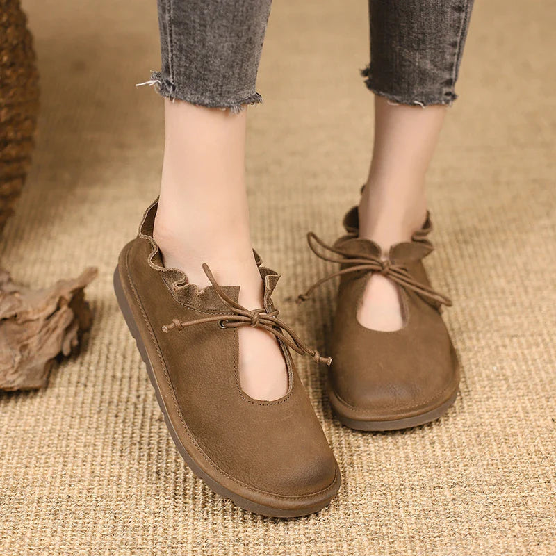 Nora | Leather Flats