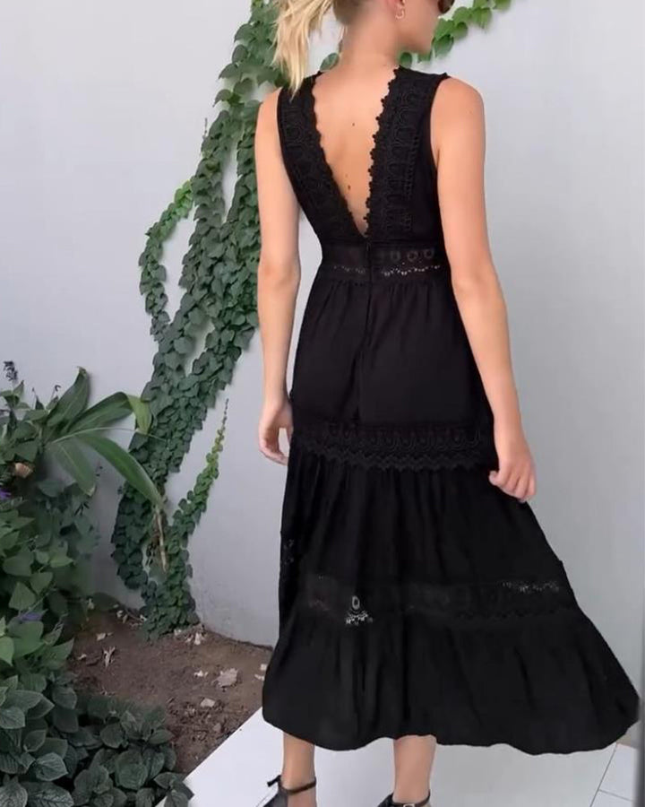Isolde | V-Neck Lace Dress