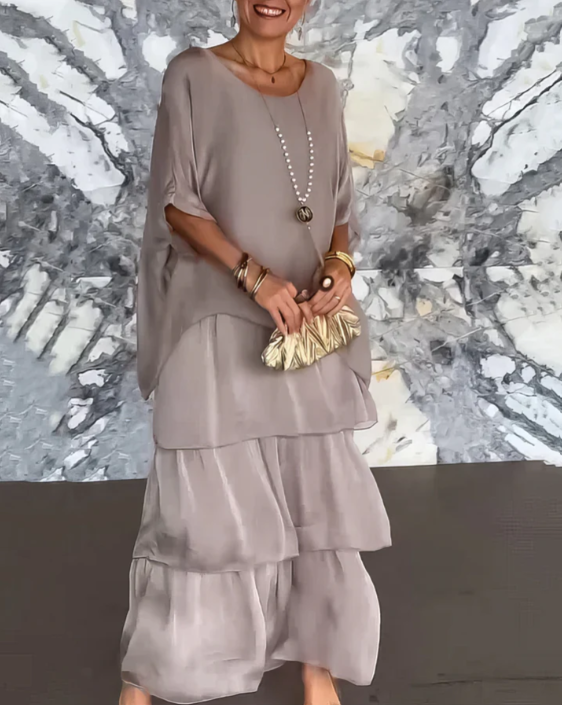 Monica Secrets | Elegant Tummy Covering Maxi Dress