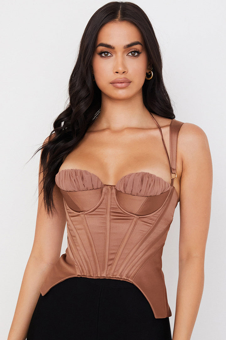 AmyVictoria | Corset Top – Fitted – Reinforced Cups – Adjustable Straps – Boning Structure