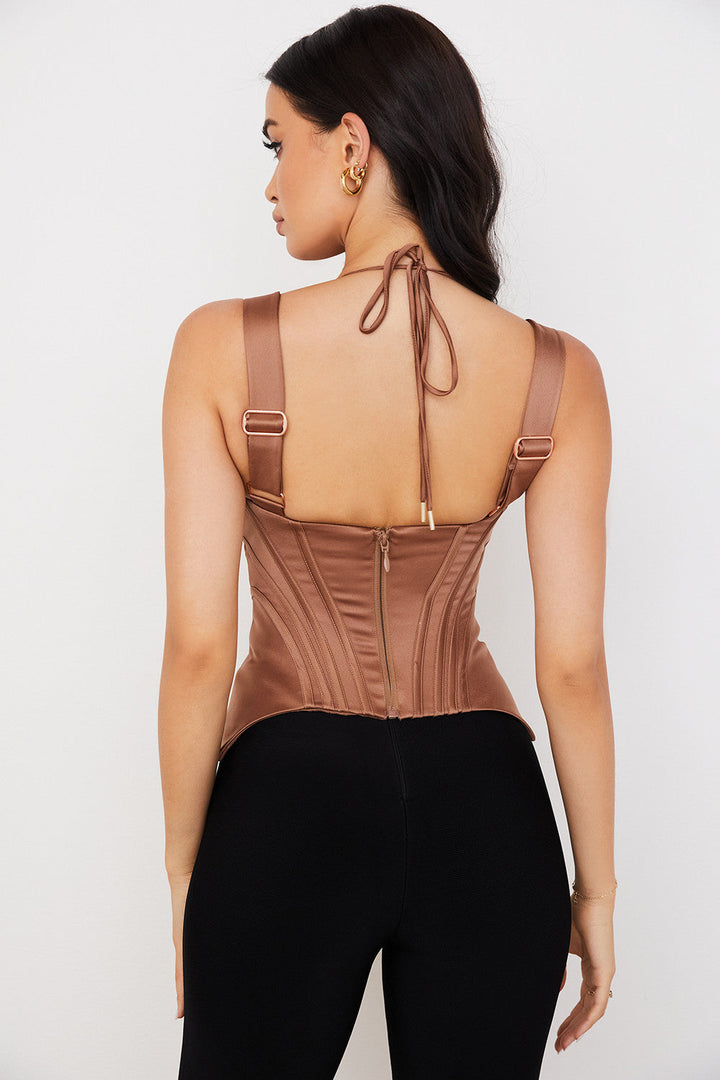 AmyVictoria | Corset Top – Fitted – Reinforced Cups – Adjustable Straps – Boning Structure