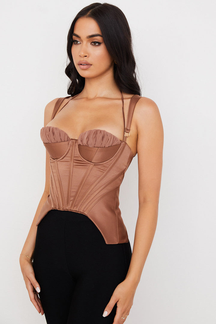 AmyVictoria | Corset Top – Fitted – Reinforced Cups – Adjustable Straps – Boning Structure