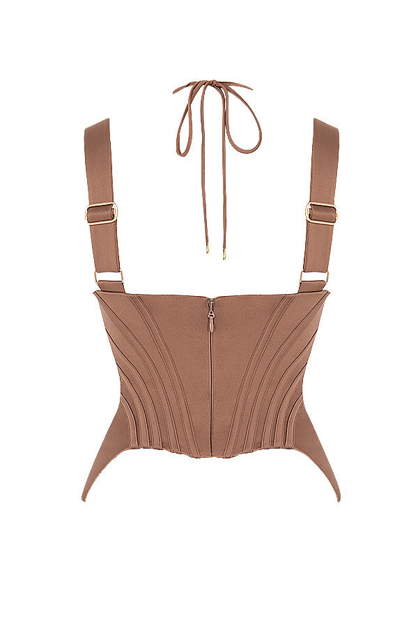 AmyVictoria | Corset Top – Fitted – Reinforced Cups – Adjustable Straps – Boning Structure