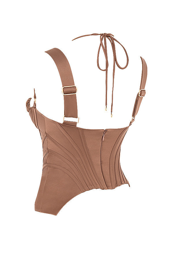 AmyVictoria | Corset Top – Fitted – Reinforced Cups – Adjustable Straps – Boning Structure