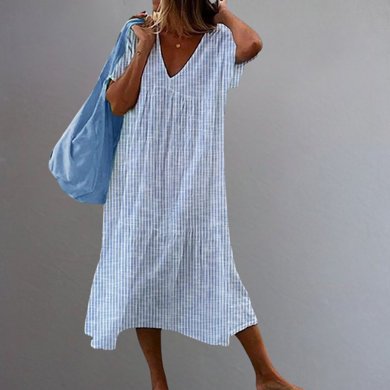 Nerina | Striped Midi Dress