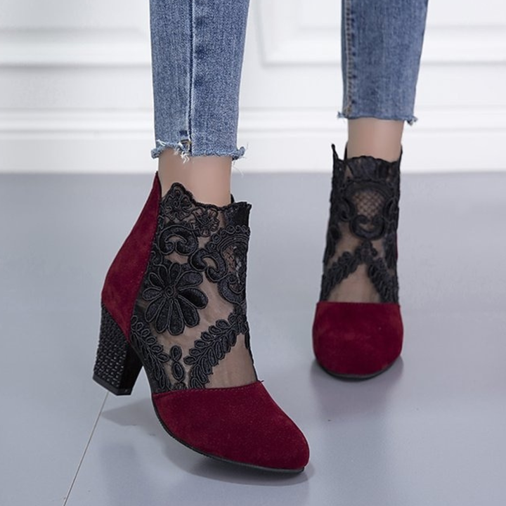 Monica Secrets | Lace Ankle Heel