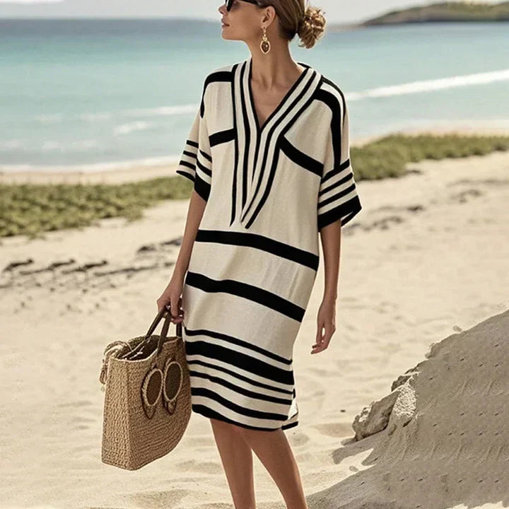 Livia | Striped Flowing Dress