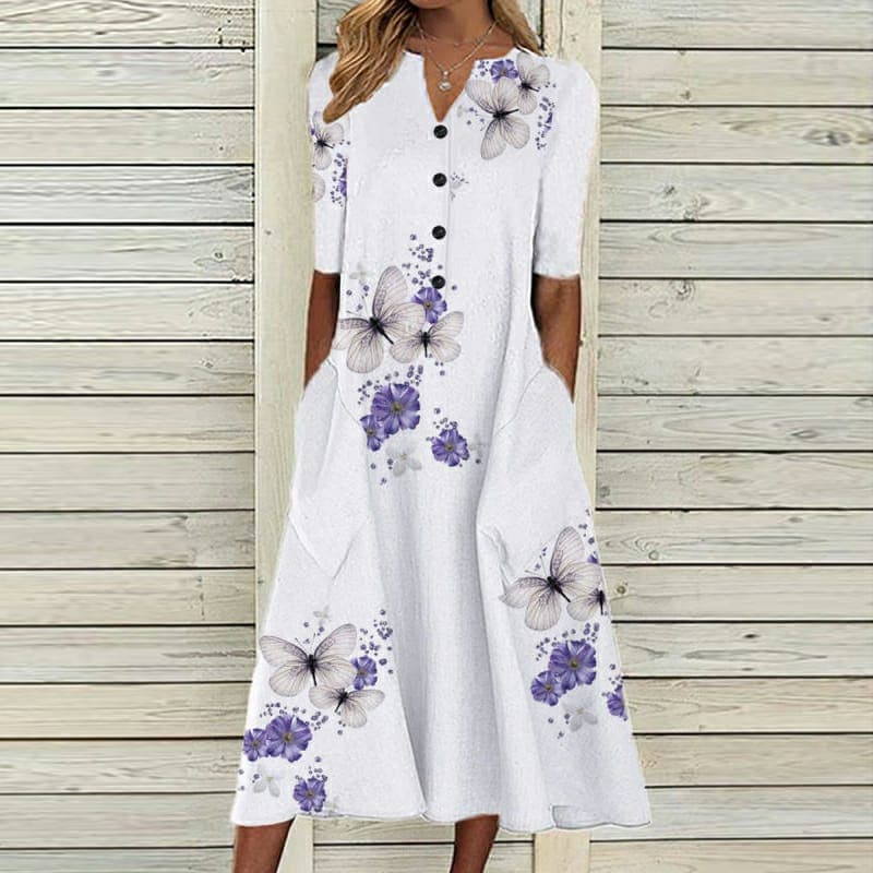 Amara | V-Neck Floral Dress