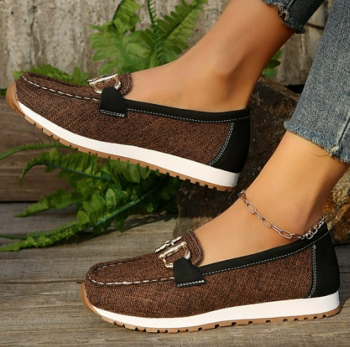 Monica Secrets | Flat Buckle Loafers