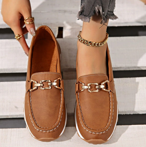 Monica Secrets | Flat Buckle Loafers