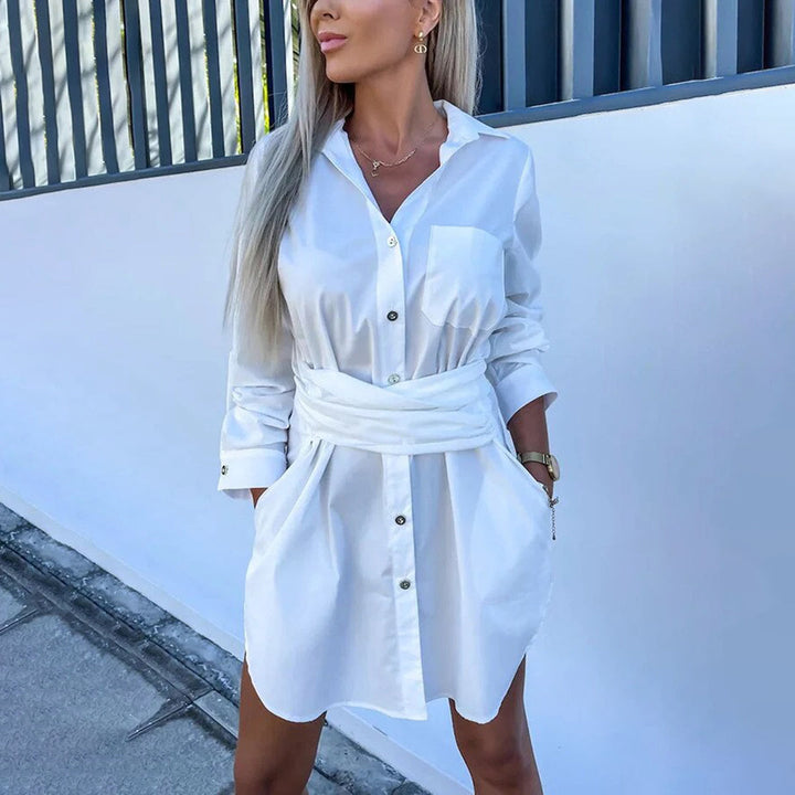 Cassandra | Long Sleeve Shirt Dress