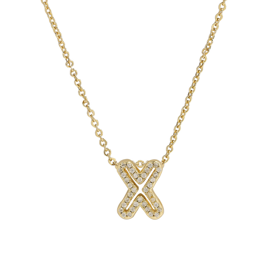 Dazzling Diamond Initial Necklace