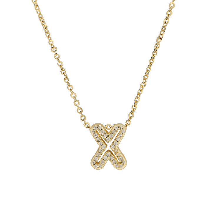 Dazzling Diamond Initial Necklace