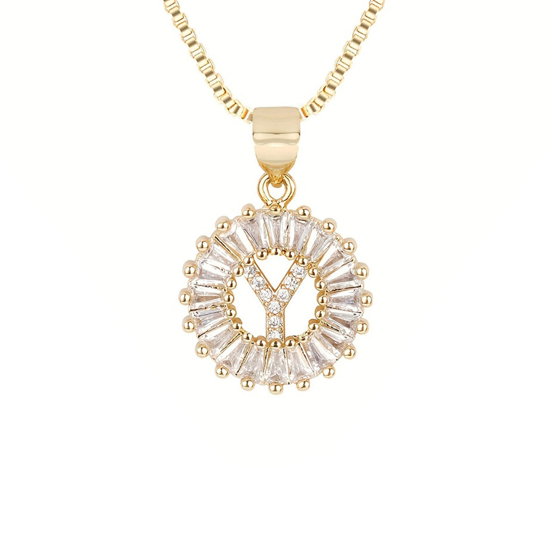 Circle Initial Necklace